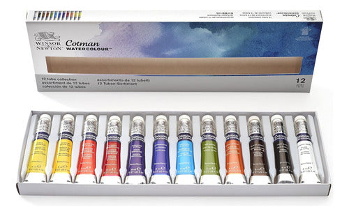 Juego De Pintura De Acuarela X12 Winsor & Newton Cotman 0