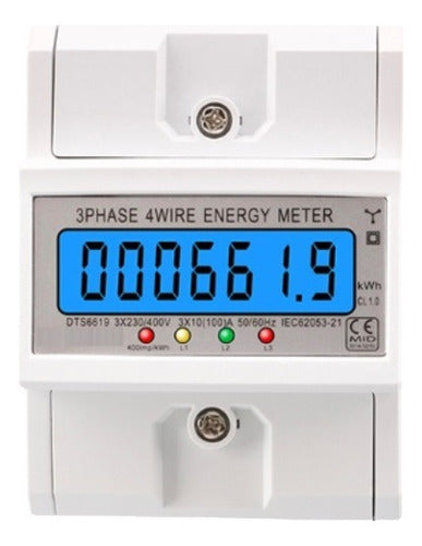 Digital Three-Phase Electricity Consumption Meter 0