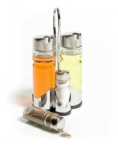 Sheshu Oil, Vinegar, Salt, and Pepper Set (4 Pieces) 0