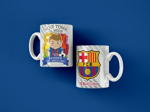 Diseños Plantillas Tazas Aqui Toma Fan Barcelona Sublimación 2