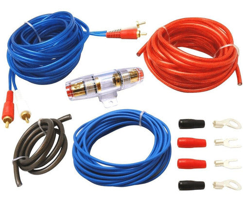 Rapikits 800W PMPO Cable Kit for Amplifiers 10 Gauge Real RCA 0