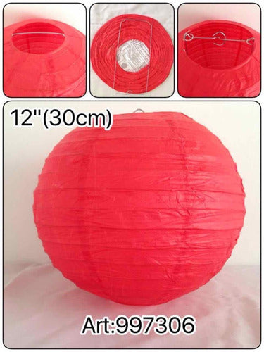 Pack of 5 Chinese Paper Lanterns 30cm - Assorted Colors 4