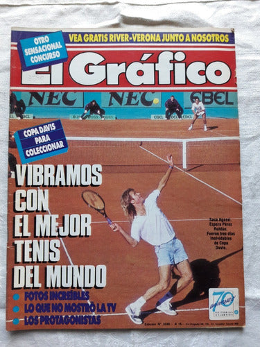 Revista El Grafico N° 3590 Año 1988 Copa Davis Agassi Roldan 0