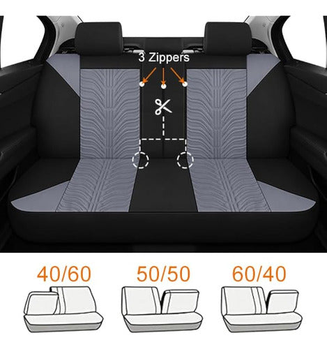 Fundas Para Asientos De Coche Caromop Juego Completo, Asient 4