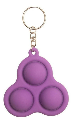 Pop It Fidget Toy Keychain Set of 3 Bubble Sensory Antistress 24