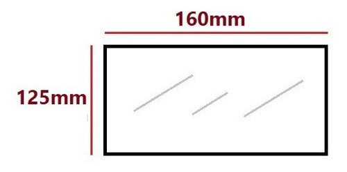 Tromen Glass Replacement for Austral 5000 N/6000 V | 125x160x4mm 1