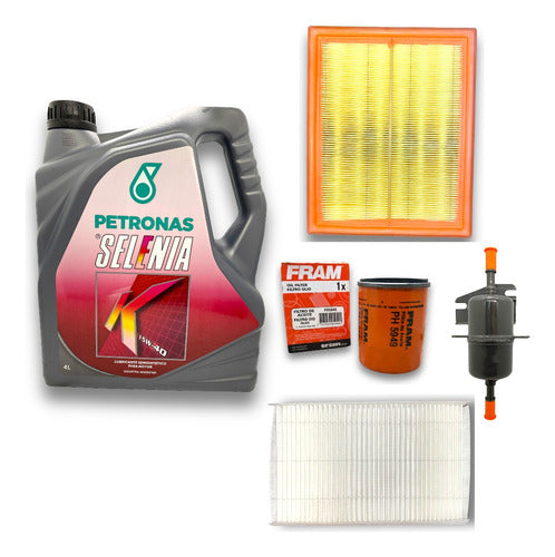 Kit 4 Filtros + Selenia 15w40 Fiat Palio Siena 1.4 1.3 Fire 0