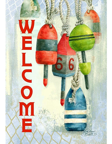 Toland Home Garden 1012438 Coastal Welcome Welcome Flag 28x4 0