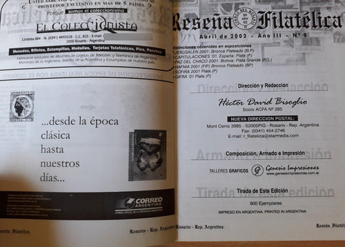 Reseña Filatélica Correo Del Rosario 2002 Argentina Sellos 1