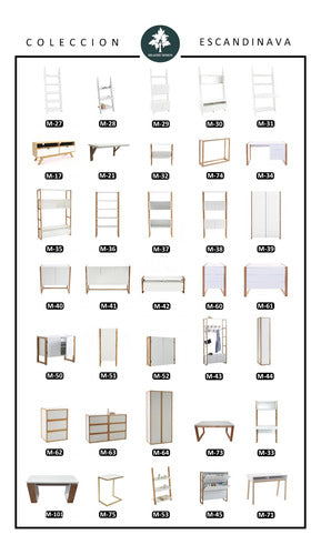 Scandinavian Style Ladder Desk with Upper Shelves (MAX) by Selassie Design 5