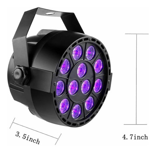 Tacho De Luz Negra 12 Led Fluo Neon Fiestas Onfire Store 1