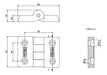 Piaz Pack 4 Reinforced Plastic Hinge A70 70x50 Industrial 1