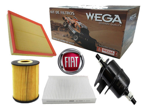 Wega Kit 4 Filters Fiat Argo Cronos 1.8 E-torq 2017 Onwards 0