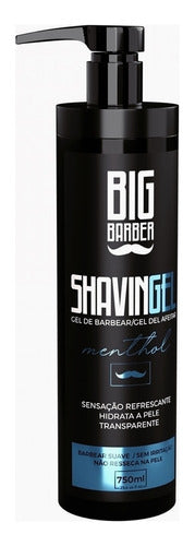 Shaving Gel De Barbear Big Barber 750ml Menthol Caixa 6 Unid 3