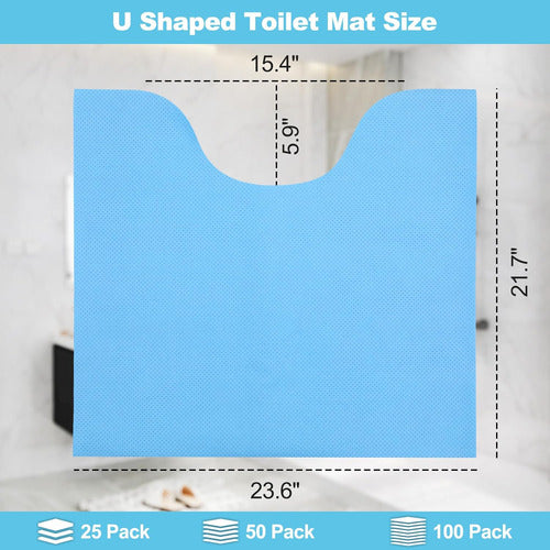 Miumoon Disposable Toilet Mats, 61cm X 56cm 1