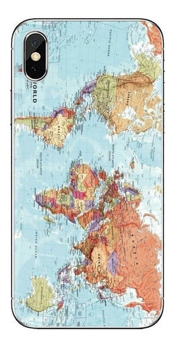 Generic Transparent iPhone Case World Map Travel 10