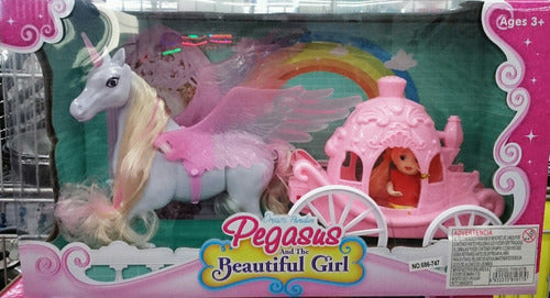 Best Winged Unicorn with Carriage and Doll 1