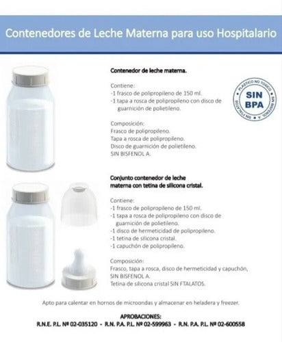 Mamela Envase Recolector Y Contenedor Para Leche Materna 4un 2