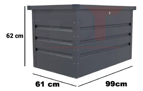 Epicentro Metallic Storage Chest for Garden, Outdoor and Indoor Use 99 x 61 x 62 cm 1