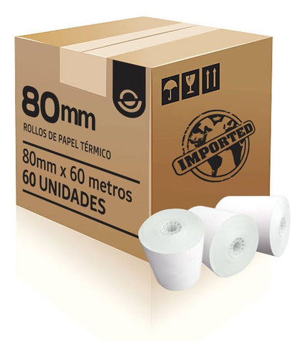 Centroficina 60 Thermal Rolls 80mm x 60mts 48gsm Comandera - Fiscal 0