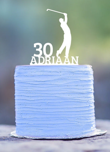 Cake Topper Adorno Torta - Patata 3D Cumple Golf Personalizable 0