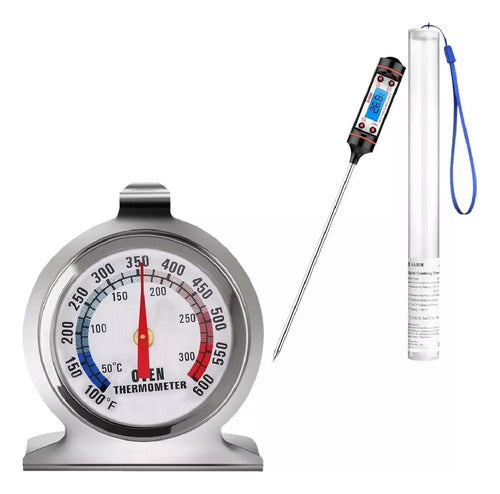 Digital Thermometer -50 to 300°C + Oven Thermometer 300°C 0