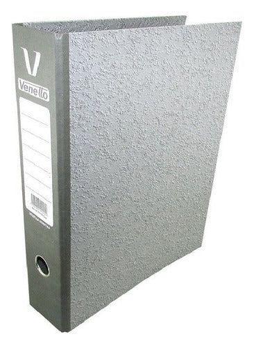 Pack of 5 Grey Cardboard Legal/A4 Ring Binders, Wide Spine 1