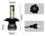 Luxled Cree LED H4 Gol Power Trend Corsa Fiorino Uno 22,000 LMS XLS - Set of 2 Lamps + 2 T10 Gifts 5