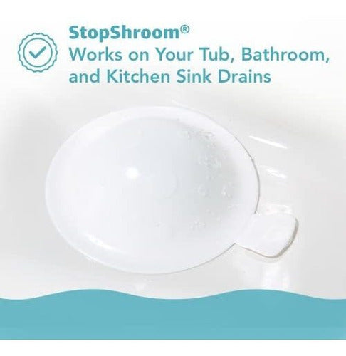 StopShroom Ultimate Universal Stopper Plug For Bathtub, Bathroom, And Kitchen Sink Drains (White) 3