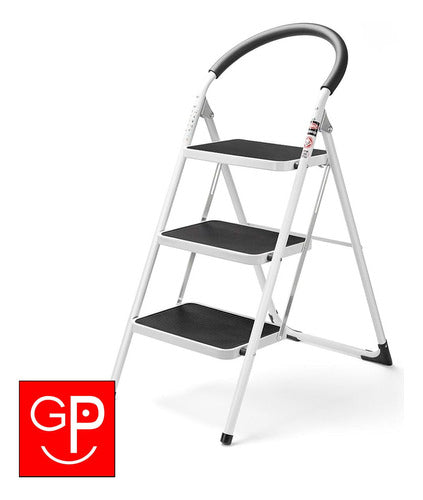 Flourish Foldable 3-Step Ladder with Rubber Feet 1