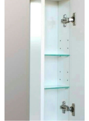 Amube Bathroom Cabinet with Light Melamine White 55 X 55 Cm 1 Body 3