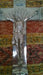 Buen Antigua Cruz Crucifijo Cristo Crucificado Peltre 24 Cm 2