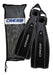 Cressi Pro Light Open Heel Diving Fins, Black with Bag, X-Large - US Men's 14/15 0