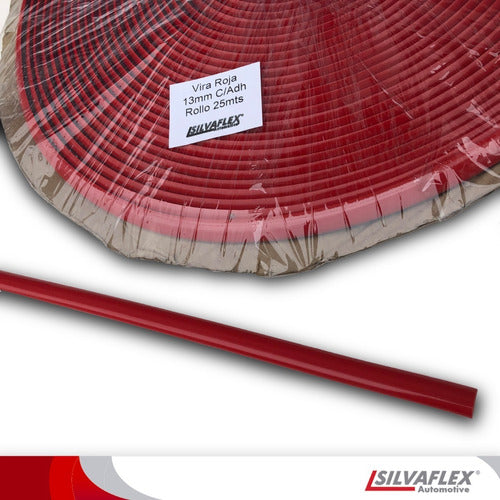 Silvaflex Red 13mm Wide Self-Adhesive PVC Trim Molding Per Meter 1