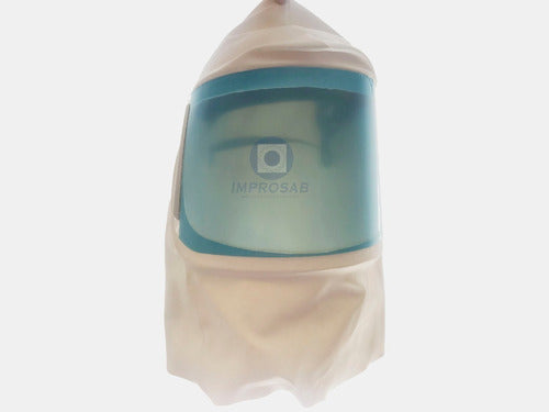 Improsab Máscara Facial Capucha: Doble Visor Para Inyección Con Aire 0