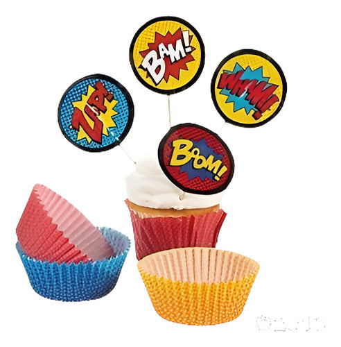 Fun Express Superhéroe Cupcake Forros Con Escoge - 100 Pieza 0