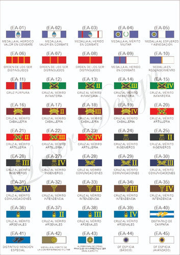 Distinctive Emblems of Argentine Army Course Bars 4