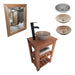 DF Hogar Vanitory Campo Pie 50cm with Sink, Faucet, Basket, and Mirror 0