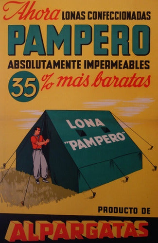 Pampero Apargatas Lonas - Afiche - Lámina 45x30 Cm. 0