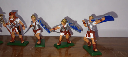 Roman Foot Soldiers Blue Shields Dsg-britains 3