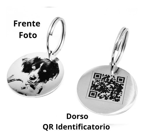 Pet ID Tag with Photo and QR Code 3