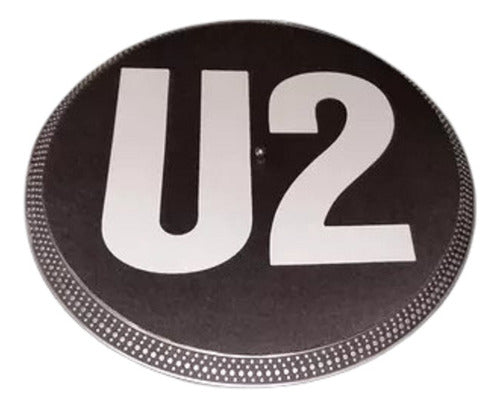 U2 Logo Fondo Negro Paño Slipmat Espuma Djproaudio 0