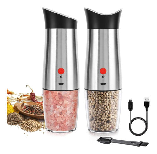 Pepper Rechargeable Electric USB Salt and Pepper Grinder 0