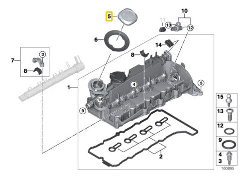 BBR Oil Filling Cap BMW 4 Series F36 Gran Coupé LCI 430ix B48 1