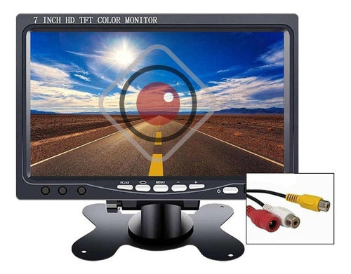 Generic 7 Inch Color TFT LCD Security Monitor 2CH RCA PAL NTSC CCTV 0