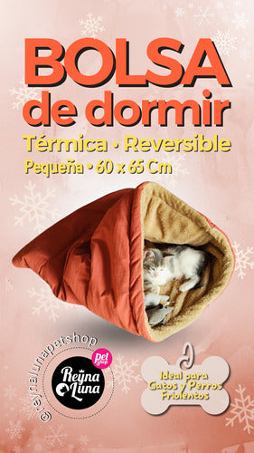 Reyna Luna Thermal Sleeping Bag Bed Cave for Cats and Small Dogs 3