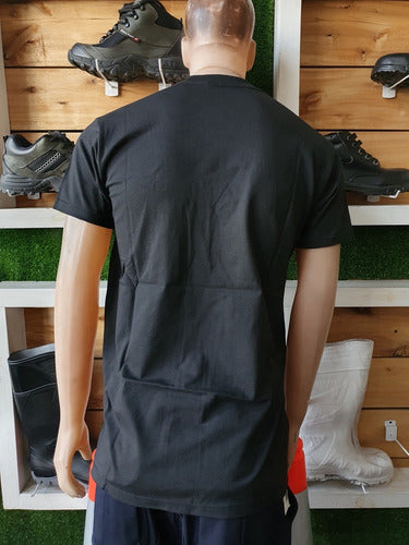 GPI Black Round Neck Cotton Work T-Shirt Short Sleeve Size S 3