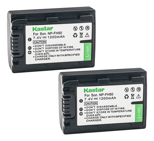 2 Baterías Y Cargador Para Sony Np Fh50 40 30 Dslr A230 330 0