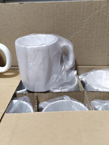 Fabrica Nacional Taza Jarro Mug Recto Cerámica Blanco Para Sublimar Pack X12u 1