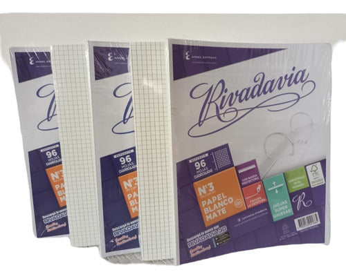 Rivadavia School Replacement No. 3 96 Sheets Gridded Pack of 5 1